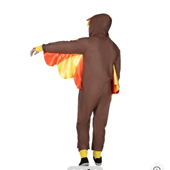 Tipsy Elves Unisex Brown Turkey Thanksgiving Jumpsuit Small NEW - Picture 4 of 9